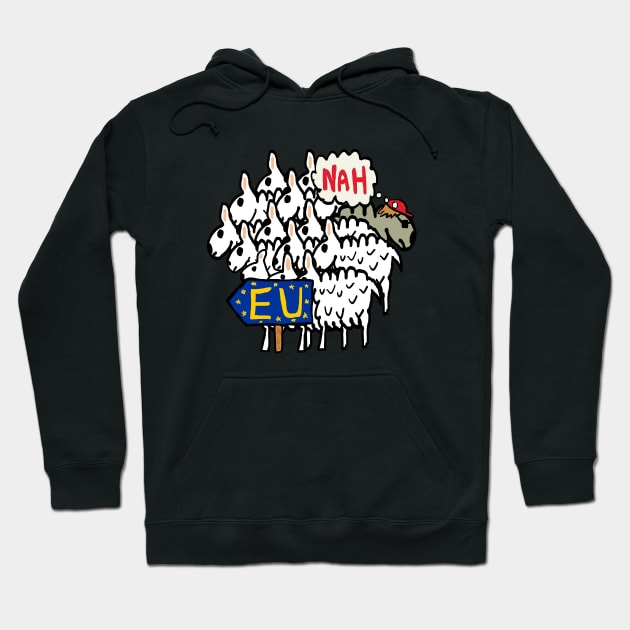 Anti EU Brexit Hoodie by Mark Ewbie